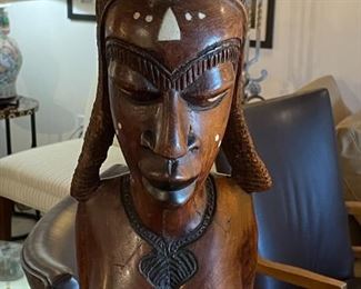 African Goddess Carved Wood