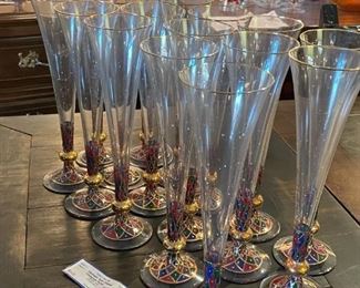 Champagne flutes for Valentines Day