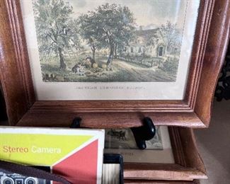 4 Framed American Homestead pictures 