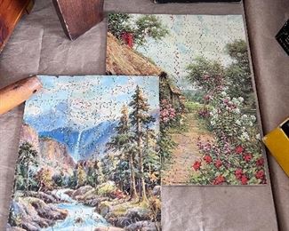 2 Vtg. small thick puzzles 
