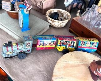 Vtg. metal Choo Choo CircusTrain 