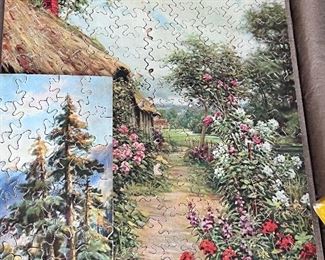 2 Vtg. small thick puzzles 