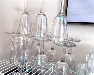 Iridescent wine glasses