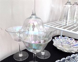 Iridescent wine glasses