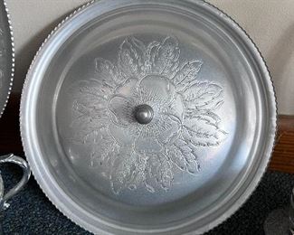 Vtg. Hammered aluminum cover only