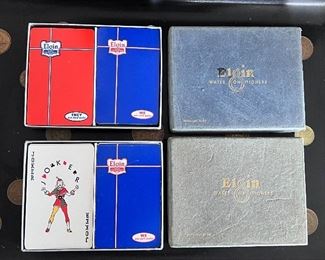 2 Double deck of card from Elgin Water Conditioners w/cases 