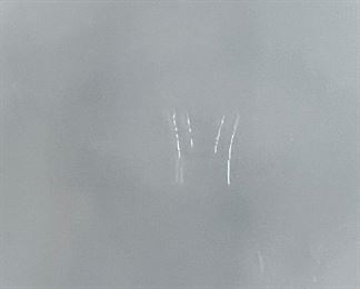 Vtg. Hazel Atlas white glass/black Spaghetti String Drizzle