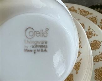 Corelle Livingware by Corning - Gold Butterfly pattern 