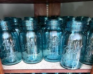 Three, Four or maybe even five dozen Blue Ball jars, just in time for your garden flowers 