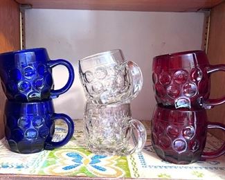 6 Thumbprint coffee mugs - another view 
