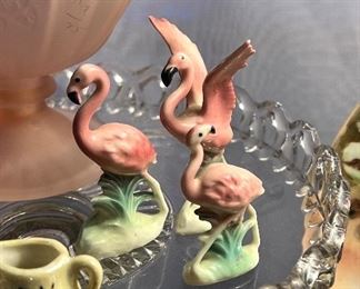 Miniature Flamingo figurines 