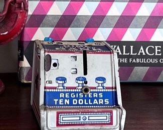 Vtg. metal Register bank 