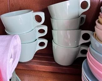 Vtg. Boonton Melmac coffee cups