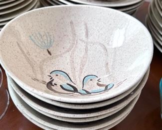  Bob White, Red Wing Quail 12 salad bowls 
