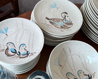  Bob White, Red Wing Quail - Salad and bread plates and bowls WILL NOT BE DISCOUNTED 