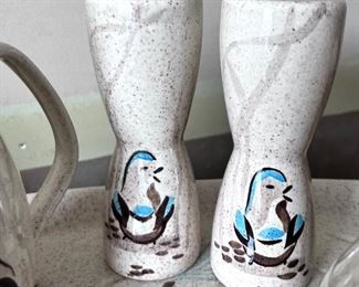  Bob White, Red Wing Quail dishes Salt & Pepper  WILL NOT BE DISCOUNTED 