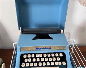 Vintage President typewriter in carrying case