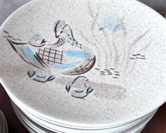 Rare Bob White, Red Wing Quail dinner plates WILL NOT BE DISCOUNTED 