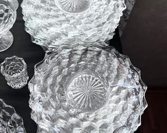 Vtg. Fostoria American pattern  - 9-1/2" & 8" plates 