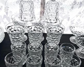 Vtg. Fostoria American pattern - glasses 
