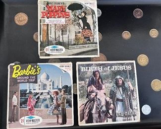 View Master slides - Mary Poppins, Barbie's World Trip & Birth of Jesus 
