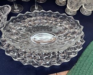 Vtg. Fostoria American pattern - oval  plate and bowl 