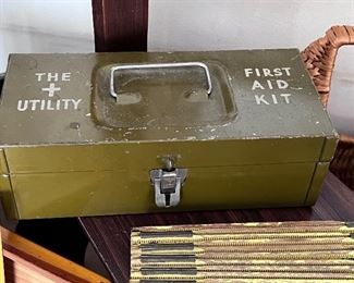 Vtg. metal Utility First Adi Kit box 