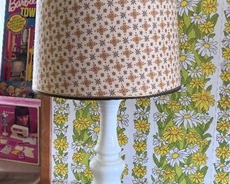 Matching milk glass lamps 