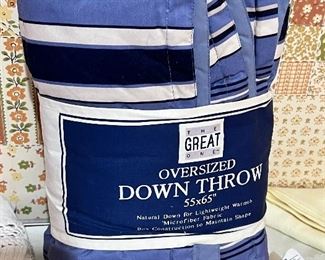 Unopened Down Throw 55" X 65"