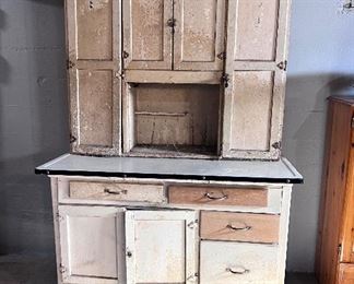 Vtg. 2pc dry sink cabinet 