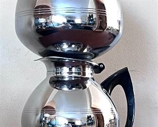 Mid Century Modern Cory Art Deco  chrome coffee maker  