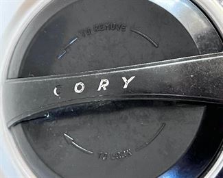 Mid Century Modern Cory Art Deco  chrome coffee maker  - top