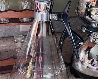 Mid Century Modern 10" Glass coffee carafe 