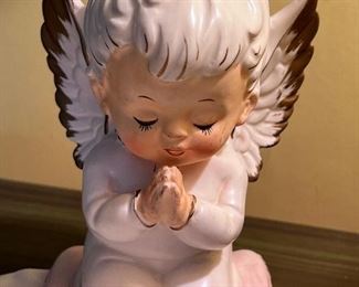 Vtg. Lefton #114 Kneeling praying angel planter 