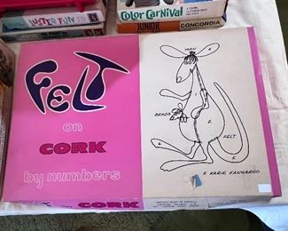 Vtg. Felt on Cork by numbers - unused