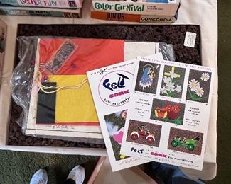 Vtg. Felt on Cork by numbers - unused