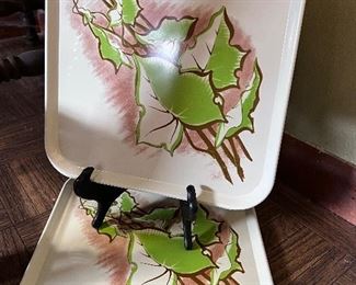 8 - 10-1/2" Vtg. metal trays 