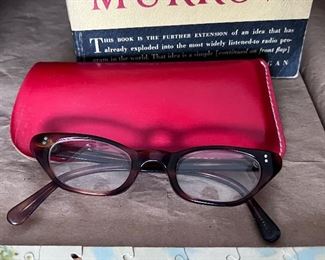 Vtg. child size eye glasses w/case