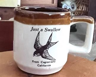 "Just a Swallow" cup for Capistrano California 