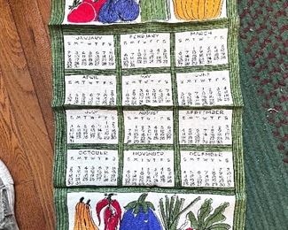 1966 Vtg unused dish towels 