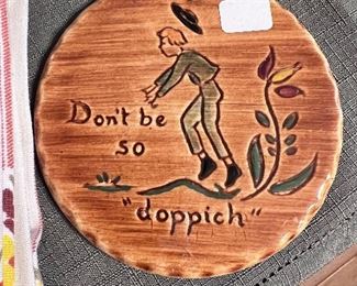 Handpainted Pennsbury Potter - Morrisville Pa coaster