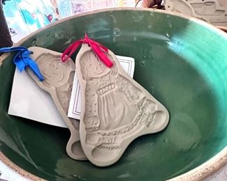 Never used Brown Bag cookie art molds - Raggedy Ann & Andy - retired -
