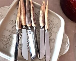 6 Vintage Bone Handled