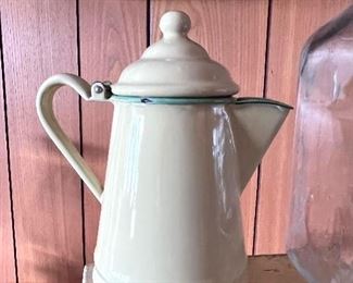 Vtg. Enamel coffee pot