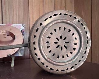 Copper bed warmer w/long handle