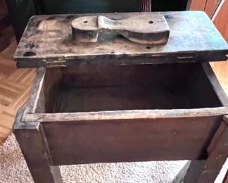 Vtg. shoe shine/repair wood box