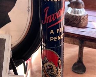 Vtg. Wallace Invader pencil tube w/6 unused pencils