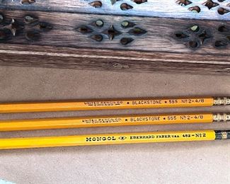 2 United Pencil Co. Chicago - Blackstone & 1 Mongol Eberhard Faber pencils