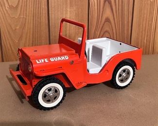 Vtg. pressed steel Tonka Life Guard Jeep