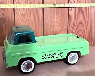 Vtg. pressed steel Ny-Lint Jungle Wagon Ford Econoline truck